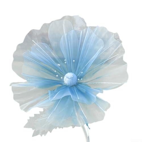 Glamouröse künstliche Seidenblüten, die Ihre Hochzeits- oder Party-Atmosphäre mit ihrer beeindruckenden Größe verschönern (blau) von DystopiaWorld