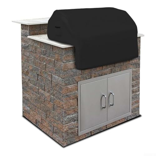 Grillabdeckung mit eingebautem elastischem, wasser- und staubabweisendem 210D-Oxford-Gewebe (81,3 x 66 x 61 cm) von DystopiaWorld