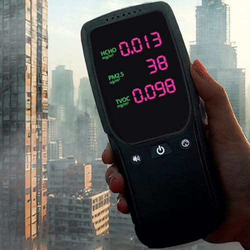 Indoor Air Monitor Tracking PM2 5, Formaldehyd (HCHO) and TVOC Levels With Fan Assisted Air Sampling, For Accurate Environmental Data von DystopiaWorld
