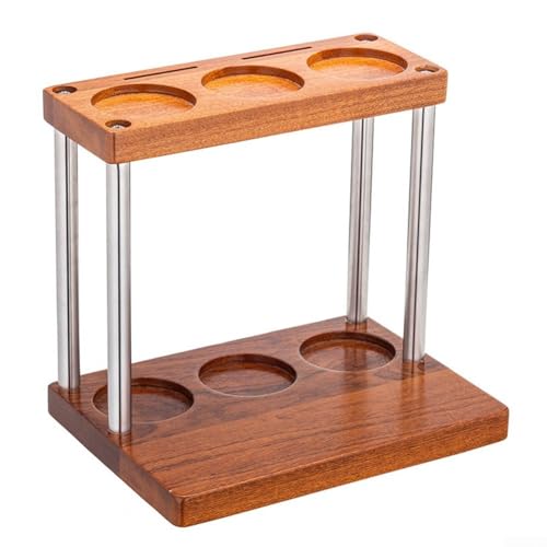 Kaffee-Tamper-Ständer mit abnehmbarem quadratischem Pressfuß, Holzmaterial Kaffee-Tamper-Ständer mit abnehmbarem quadratischem Pressfuß, Holzmaterial von DystopiaWorld
