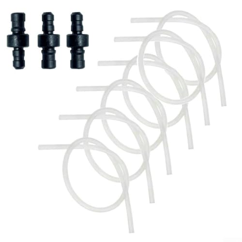 Milchschlauch Silikonschläuche, 6 Silikon-Milchschläuche und 3 Anschlussnippel, für professionelle oder Easy Cappuccino Aufschäumdüsen von DystopiaWorld