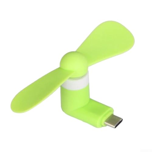 Mini-Ventilator, tragbarer Außenventilator für Geräte, mit USB-C-Anschluss, für verschiedene Orte (grün) von DystopiaWorld