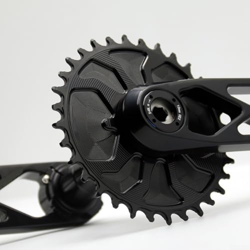 Mountainbike-Kettenblatt mit 3 Schrauben, für 8/9/10/11/12-Gang-System, für direkt montierte Kurbelgarnitur (32T/34T) (32T schwarz) von DystopiaWorld