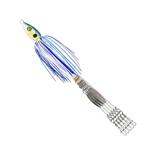 MultiLure Alabama Umbrella Rig 5 starke Arme und 18 g Gewicht für Barschangeln Enthusiasten (4) von DystopiaWorld