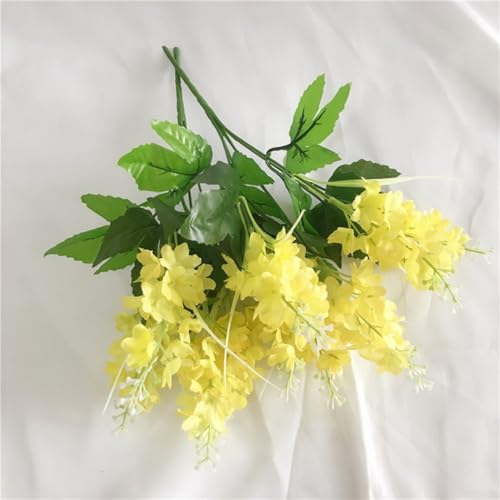 Personalisierbares Kunstblumen-Set mit fünf flexiblen Blüten, ideal zum Leben in jeden Raum oder zu besonderen Anlässen (gelb) von DystopiaWorld