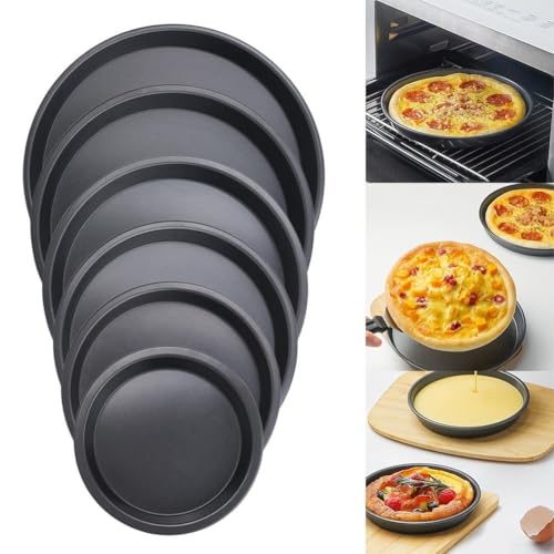 Pizza-Pfanne, Karbonstahl, Backblech für Pizza, Fleisch und Huhn, 20,3 cm Pizza-Pfanne, Karbonstahl, Backblech für Pizza, Fleisch und Huhn, 20,3 cm von DystopiaWorld