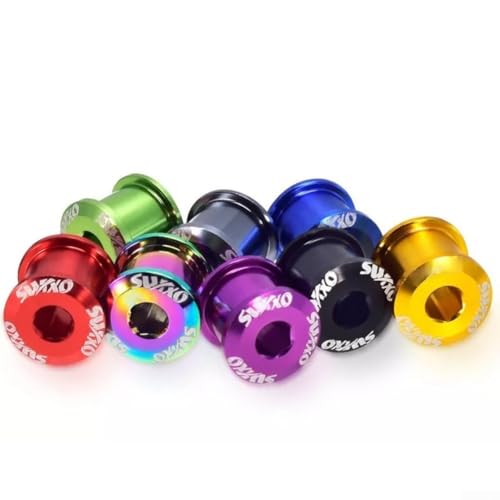 Rennrad-Kurbelgarnitur, Nagelschrauben, Aluminiumlegierung, Fahrradscheibennägel (6,5 mm schwarz) von DystopiaWorld