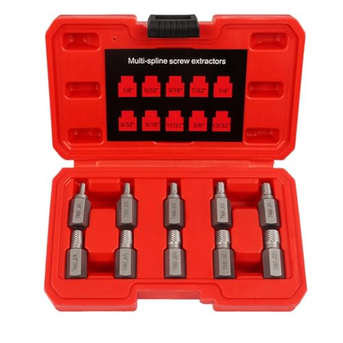 Schraubenausdreher-Set für beschädigte und gebrochene Schrauben mit Sechskantkopf-Design für schnelles Entfernen und Reparieren, 10-teilig Schraubenausdreher-Set für beschädigte und gebrochene Schrauben mit Sechskantkopf-Design für schnelles Entfernen und Reparieren, 10-teilig von DystopiaWorld