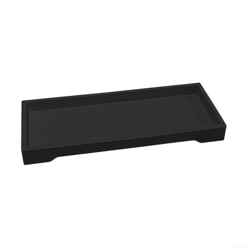 Silikon-Badezimmer-Tablett, bruchsicher, Seifenspender, für Bad und Küche, 25,5 x 10,5 x 2,5 cm (schwarz) von DystopiaWorld