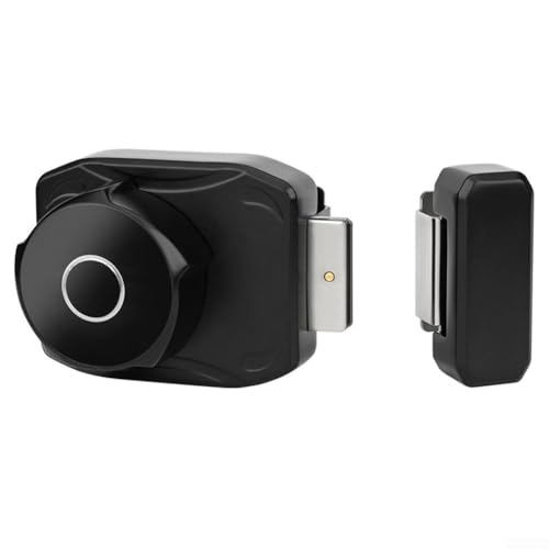 Smart Lock, Fingerabdruck-Türknauf, Touch-to-Digital-Türschloss, Fingerabdruck-schlüsselloser Eingang, für Schlafzimmer, Zuhause, Hotel, Büro, Schiebetüren, Vitrinen (schwarz) von DystopiaWorld