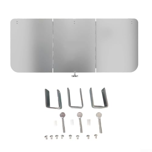 Terrassenheizer-Aluminium-Windschutzscheibe, Aluminium-Wärmereflektor-Panel, dreifach faltbar, extra wärmereflektierende Leistung, für Pilzheizungen, Pyramide von DystopiaWorld