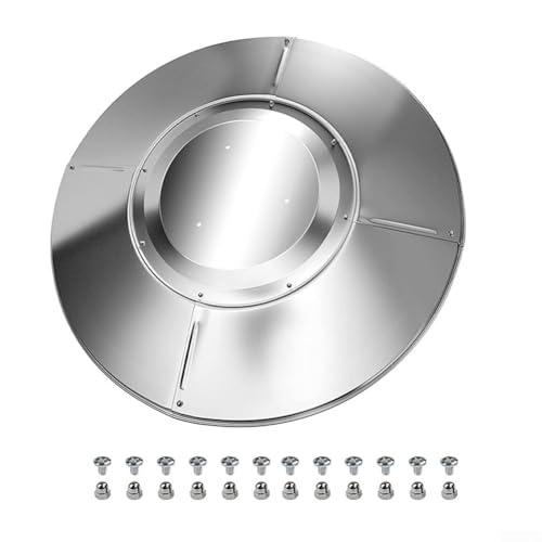 Terrassenheizer-Reflektor-Schild, Regenschirm-Aluminium-Heizabdeckung, Heizungs-Ersatzteil, mit 3 vorgebohrten Löchern, für Balkon und Außenbereich (4 + 1) von DystopiaWorld