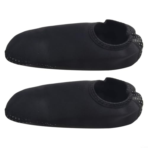 Wasserschuhe für Strandspiele, Schwimmen und Surfen, schnell trocknendes und bequemes Material (L Schwarz) von DystopiaWorld