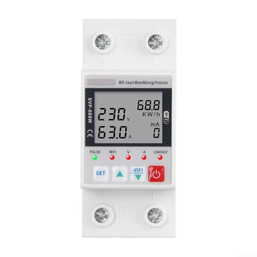 WiFi Smart-Energy, WiFi Smart Earth Leakage Over Under Voltage Protector, Remote and Voice Control, For Electronics And Home Appliances von DystopiaWorld