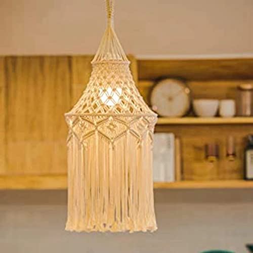 Dytabepl 100 X 30CM Makramee Lampenschirm HäNgende Pendel Leuchte Abdeckung BüRo Schlafzimmer Wohnzimmer Kinderzimmer Wohnheim BöHmische Wohnkultur von Dytabepl