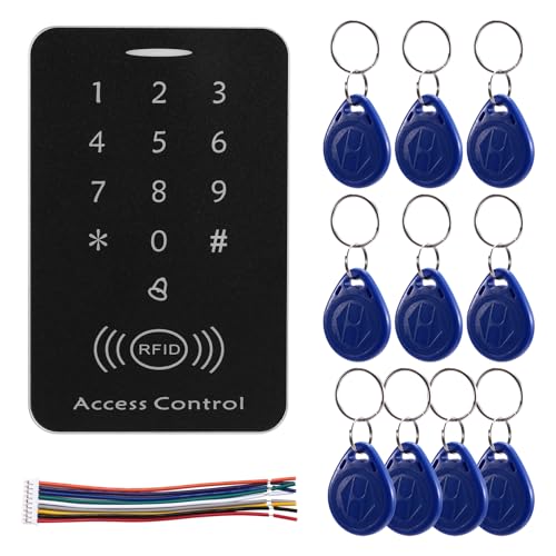 Dytabepl RFID Zutrittskontrollkartenleser mit digitaler Tastatur, Verschlüsselter Standalone-Zugangscontroller, 125-KHz-ID-Zugangskontrolltastatur, Zifferntastenfeld, Kartenleser für Türschloss Dytabepl RFID Zutrittskontrollkartenleser mit digitaler Tastatur, Verschlüsselter Standalone-Zugangscontroller, 125-KHz-ID-Zugangskontrolltastatur, Zifferntastenfeld, Kartenleser für Türschloss von Dytabepl