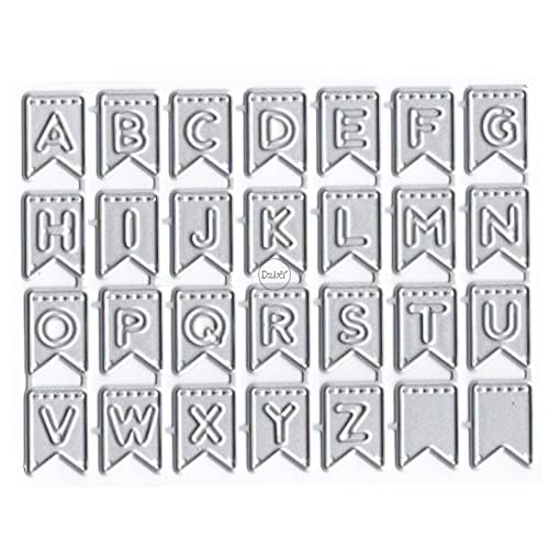 DzIxY 26 Großbuchstaben, Metall-Stanzformen für klare Stempel und Metall-Stanzformen, Sets für Kartenherstellung, Scrapbooking, Papierbedarf, Dichtungen, Aufbewahrungstaschen von DzIxY