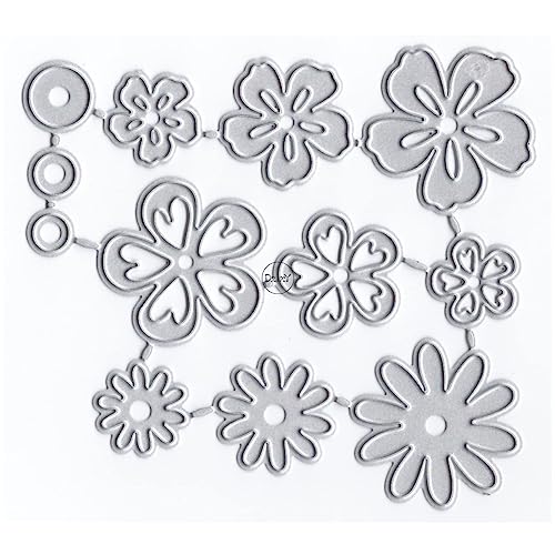 DzIxY Blumen Metall Stanzformen für Kartenherstellung Kit Prägepapier Stanzformen Scrapbook Maschine Schablonen Lagerung Taschen Liefert von DzIxY
