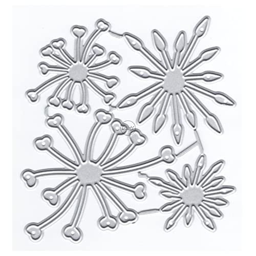 DzIxY Blumen-Staubblätter, Metall-Stanzformen für Kartenherstellung, Prägepapier, Stanzformen, Scrapbook-Maschine, Schablonen, Aufbewahrungstaschen, Zubehör von DzIxY