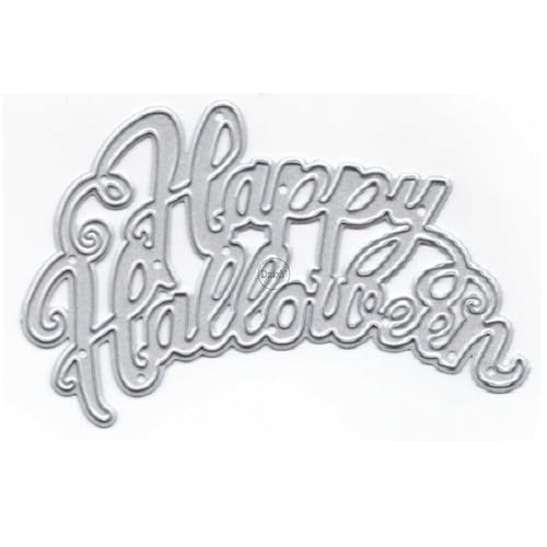 DzIxY Happy Halloween Metall Stanzformen für Kartenherstellung Kit Prägepapier Stanzformen Scrapbook Maschine Schablonen Aufbewahrung Taschen Supplies von DzIxY