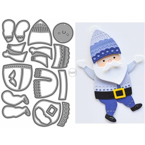 DzIxY Metall-Stanzformen für Kartenherstellung, Patchwork-Design, Weihnachtsmann, Stanzschablonen, Stanzschablonen, Schablonen, Schablonen, Vorlagen von DzIxY