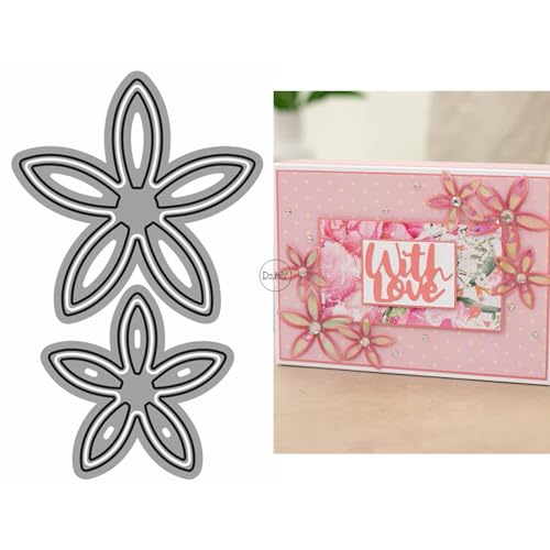 DzIxY Metall-Stanzformen mit hohlen Blumen für Kartenherstellung, Prägepapier, Stanzformen, Scrapbooking, Maschinen, Schablonen, Aufbewahrungstaschen, Zubehör DzIxY Metall-Stanzformen mit hohlen Blumen für Kartenherstellung, Prägepapier, Stanzformen, Scrapbooking, Maschinen, Schablonen, Aufbewahrungstaschen, Zubehör von DzIxY
