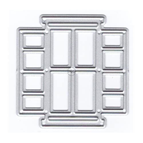DzIxY Quadratische Bordüre Fenster Metall Stanzformen für Kartenherstellung Kit Prägepapier Stanzformen Sets Scrapbooking Maschine Schablonen Aufbewahrungstaschen Zubehör von DzIxY