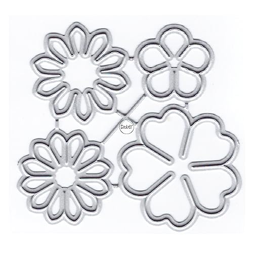 DzIxY Überlappung Blumen Rahmen Metall Stanzformen für Kartenherstellung Kit Prägepapier Stanzformen Scrapbook Maschine Schablonen Lagerung Taschen Supplies von DzIxY