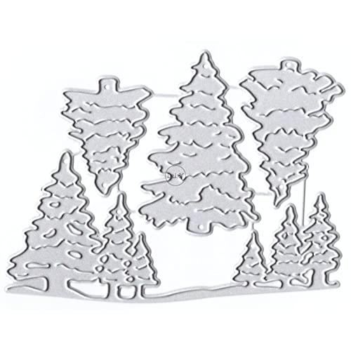 DzIxY Unregelmäßige überlappende Bäume Metall Stanzformen für Kartenherstellung Prägen Papier Stanzformen Sets Album Scrapbooking Vorlagen Schablonen Aufbewahrungstaschen von DzIxY