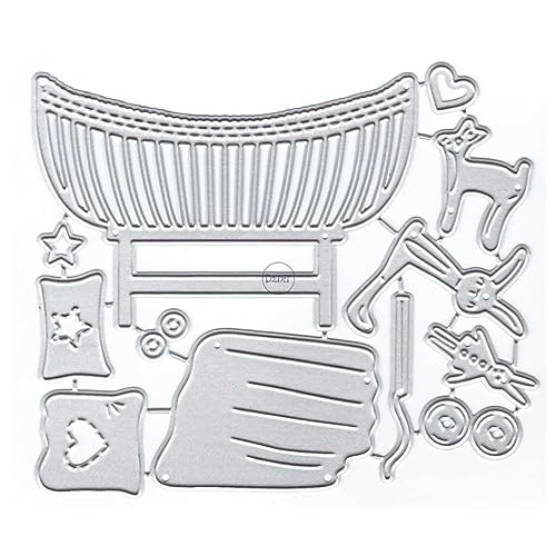 DzIxY Wiege Kissen Metall Stanzformen für Kartenherstellung Kit Prägepapier Stanzformen Scrapbook Maschine Schablonen Lagerung Taschen Supplies von DzIxY