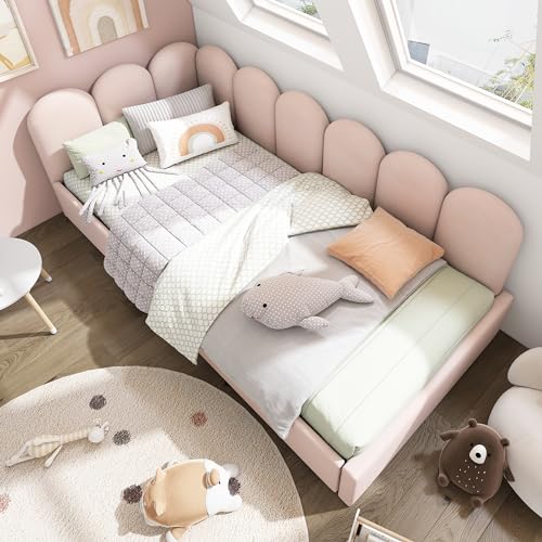 Dzaayediiy Schlafsofas Polsterbett 90x190cm, Stauraumbett Tagesbett Daybett mit 2 Schubladen, Kinderbett Jugendbett(Ohne Matratze)- Beige von Dzaayediiy