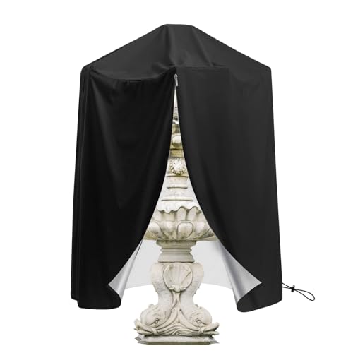 DzpKrka Brunnenschutz - Winterabdeckung,Wasserdichter Windfester Schutz Mit Verstellbarem Zugschnur Für Saisonale Lagerung Kaltwetter Garten Terrasse Teich von DzpKrka