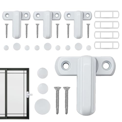 DzpKrka Fenstergriffe Für Schwenkfenster, 4 Stück Schiebetür Sicherheitsschloss, Aluminiumlegierung Sicherheitsriegel Mit Diebstahlschutz Und Kindersicherung Für Haustüren Fenster Und Wohnmobile DzpKrka Fenstergriffe Für Schwenkfenster, 4 Stück Schiebetür Sicherheitsschloss, Aluminiumlegierung Sicherheitsriegel Mit Diebstahlschutz Und Kindersicherung Für Haustüren Fenster Und Wohnmobile von DzpKrka