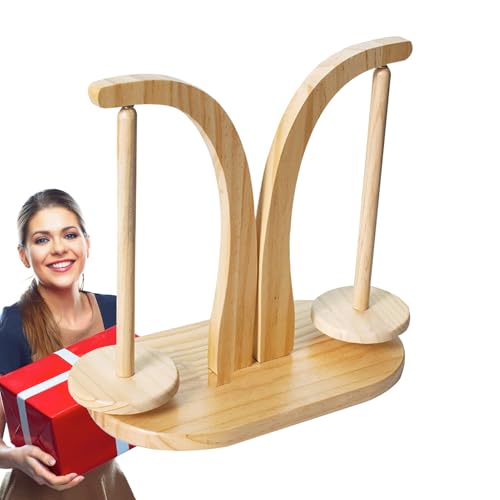 DzpKrka Garnhalter zum Stricken, Häkelgarnhalter | Rotierender magnetischer Garnständer aus Holz - 320 g tragender Garnspinner für Heimwerkerarbeiten, platzsparender Garnhalter zum Organisieren von von DzpKrka