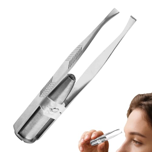 DzpKrka Pinzette Für Augenbrauen Mit Licht - Schräge Beleuchtete Pinzette Für Damen Gesichtsbehaarung - Styling-Trimmer Makeup Werkzeug Für Damen Herren Profis Anfänger Mädchen DzpKrka Pinzette Für Augenbrauen Mit Licht - Schräge Beleuchtete Pinzette Für Damen Gesichtsbehaarung - Styling-Trimmer Makeup Werkzeug Für Damen Herren Profis Anfänger Mädchen von DzpKrka
