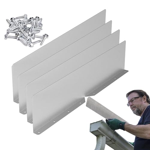 DzpKrka Regenrinnen Spritzschutz Regenumlenker 40x9cm Fallrohrumlenker Aluminium Regenwasser Tal Dachrinnen Spritzschutz Mit Schraubens Für Schuppen Pavillon Haus Schindel Dächer Ecke von DzpKrka