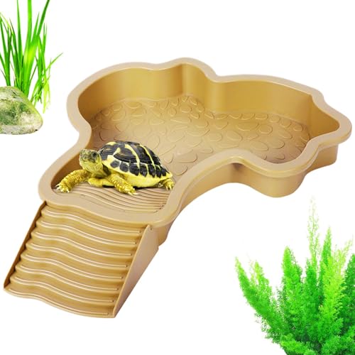 DzpKrka Reptilien Badewanne, 35 X 28.5 X 4.3 cm Schildkröten Wasserbecken, ABS Schildkröten-Badewanne Mit Leiter, Schildkrötenbecken Für Amphibien, Landschafts-Aquarium-Dekoration DzpKrka Reptilien Badewanne, 35 X 28.5 X 4.3 cm Schildkröten Wasserbecken, ABS Schildkröten-Badewanne Mit Leiter, Schildkrötenbecken Für Amphibien, Landschafts-Aquarium-Dekoration von DzpKrka