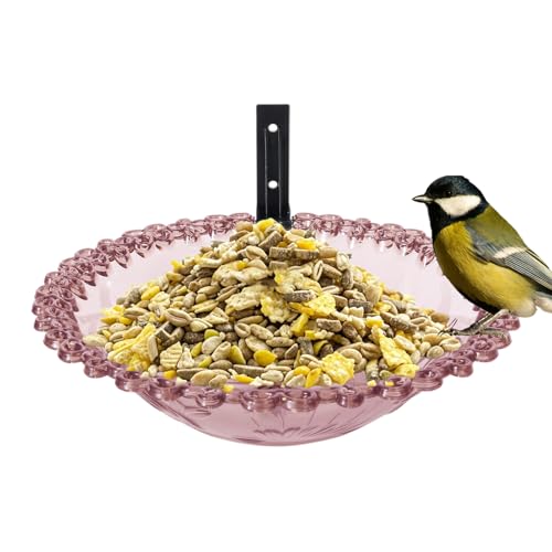 DzpKrka Vogeltrank Für Den Außenbereich,Baummontierte Vogeltrank Für Die Nutzung Im Freien - Blumenmuster Vogelbecken Hängedekoration Für Balkon Aus Metall von DzpKrka