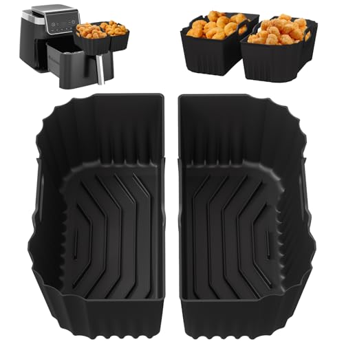 2 Stück Silikonform Airfryer Zubehör für Ninja Heißluftfritteuse Max Pro 6,2L AF180EU Ninja AF180DE, Silikonform Heißluftfritteuse für Cosori TurboBlaze 6L Cosori CP158-af 5.5 L von Dzpuhuojz