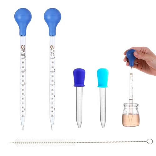 4 Stück Transparente Pipette mit Reinigungsbürste 10ml Glass Skala Graduated Tropfer Droppers x 2, 5 ML Dropper Graduierte Transfer Pipette x 2 Für Labor, Lebensmittel Forschung, Bastelarbeiten Kunst 4 Stück Transparente Pipette mit Reinigungsbürste 10ml Glass Skala Graduated Tropfer Droppers x 2, 5 ML Dropper Graduierte Transfer Pipette x 2 Für Labor, Lebensmittel Forschung, Bastelarbeiten Kunst von Dzsomt