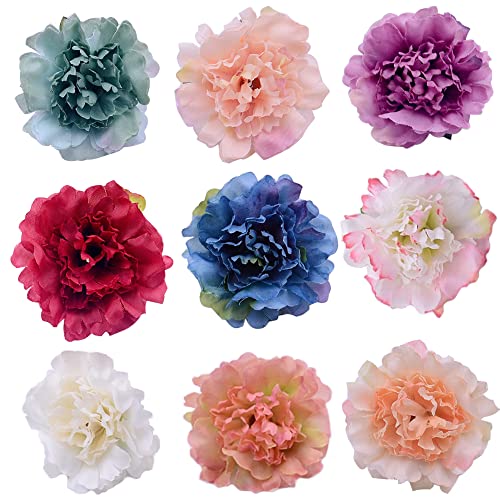 Dzsomt 30 Stück Bunte Kunstblumen - Künstliche Nelkenblütenköpfe - Dekorative Blumen für Hochzeit, Home & Party Dekoration - Langlebig & Einfach zu Machen von Dzsomt