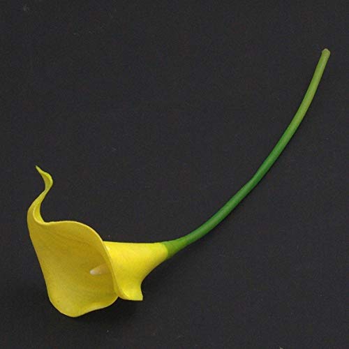 E+N Kunst-Blume Calla klein zitronengelb Gesamt-Länge: ca. 35 cm Blüten-Länge x Durchmesser: 6 x 9 cm Kuntstoff/Draht von E+N