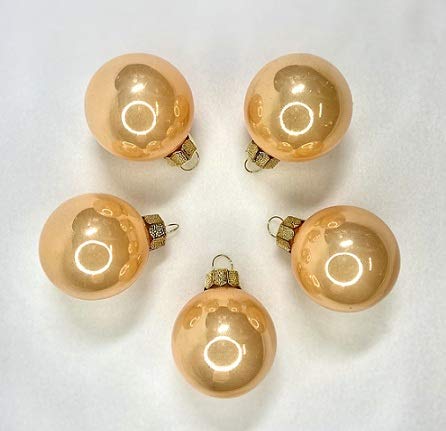 E+N Weihnachts-Kugeln Glas-Kugeln Champagner glänzend 12 Stück-Packung Durchmesser: 4cm von E+N