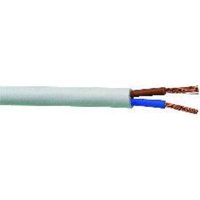 PVC-Schlauchleit. H03VV-F 2x0,75mm2, 25m-Ring,ws von Kabelexpress