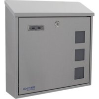 ROTTNER Briefkasten Muro mit Zylinderschloss Edelstahl matt gebürstet von Rottner