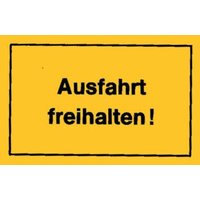 Schild 250x150 Ausfahrt freihalten gelb Schild 250x150 Ausfahrt freihalten gelb von Siebdruck Jäger