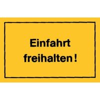 Verbotsschilder Einfahrt freihalten gelb von Siebdruck Jäger