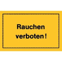 Verbotsschilder Rauchen verboten gelb von Siebdruck Jäger