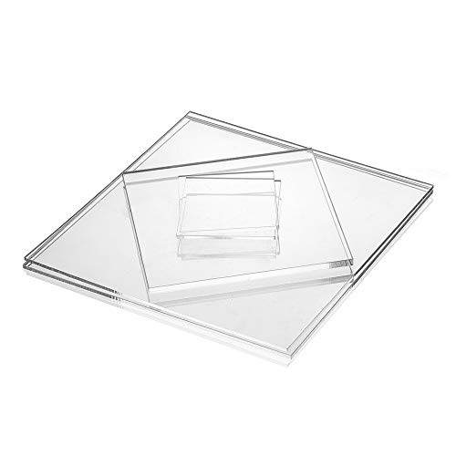 Acrylglas-Zuschnitt Quadratisch – 150x150 mm, 5 mm stark, transparente Acrylglas-Platte, beidseitig foliert, geprüfter UV-Schutz, glasklar, bruchfest & vielseitig anwendbar von EH Design