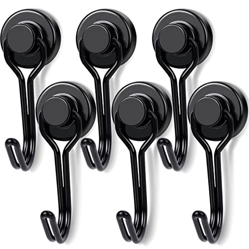 E BAVITE 6 Stück Schwarz Swivel Swing Magnethaken 13,6 kg Leistungsstarke Magnethaken Starke Neodym Seltene Erde Magnethaken Perfekt für Kühlschrank, Küche und andere magnetische Oberflächen E BAVITE 6 Stück Schwarz Swivel Swing Magnethaken 13,6 kg Leistungsstarke Magnethaken Starke Neodym Seltene Erde Magnethaken Perfekt für Kühlschrank, Küche und andere magnetische Oberflächen von E BAVITE